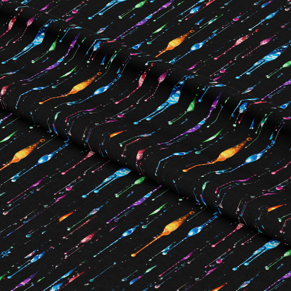 Dripping Rainbow Liquid Pattern 26 Quilting Cotton Fabric