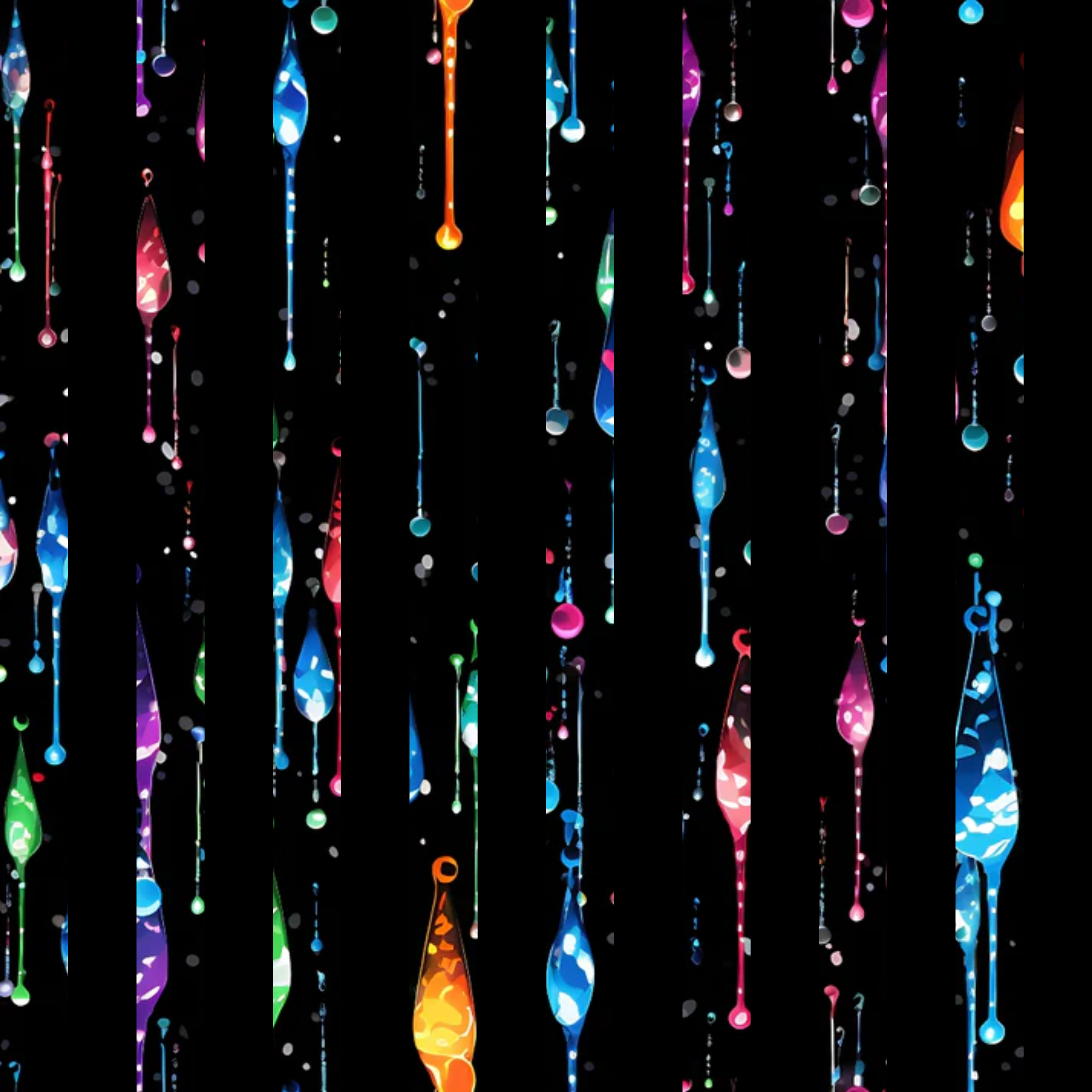 Dripping Rainbow Liquid Pattern 26 Quilting Cotton Fabric