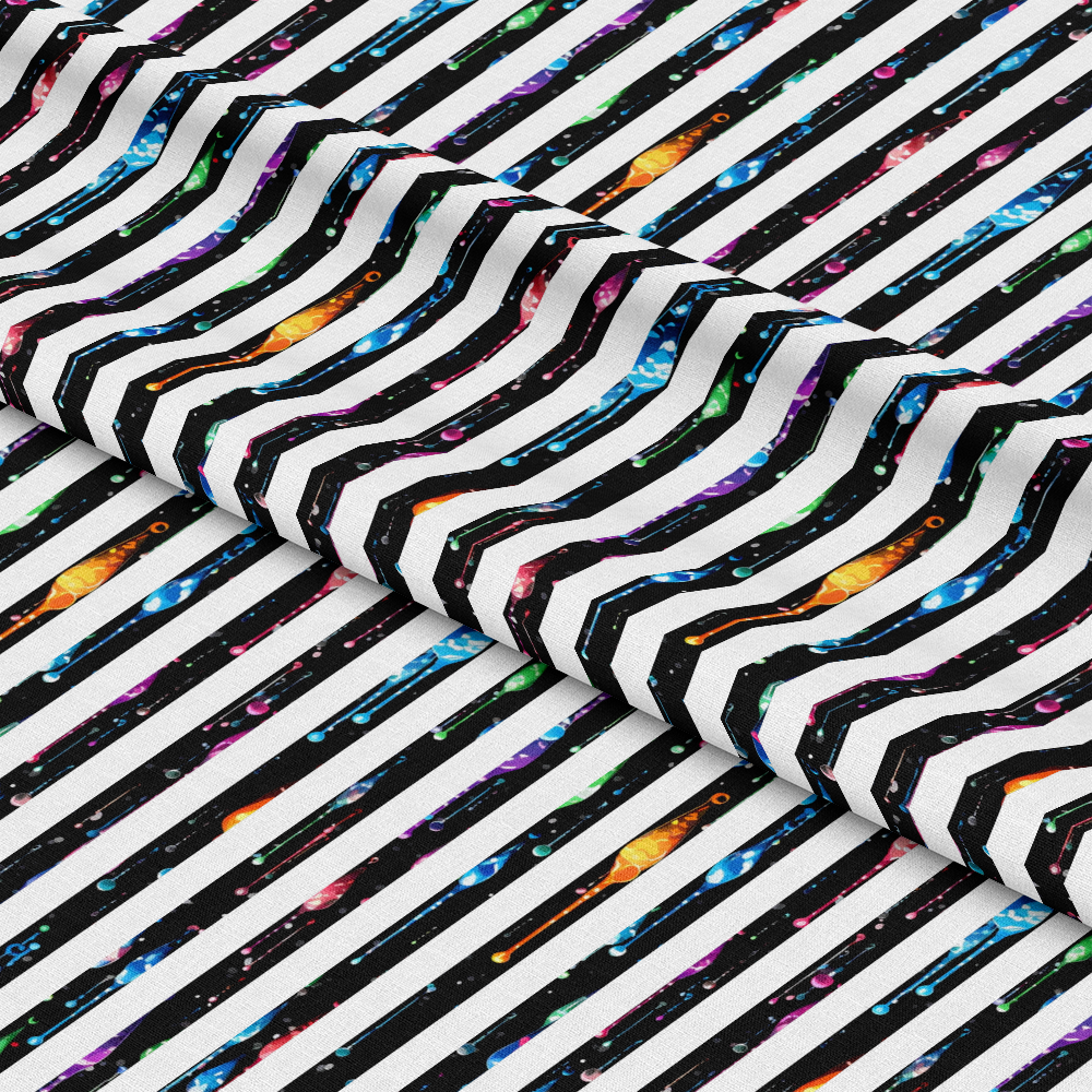 Dripping Rainbow Liquid Pattern 27 Quilting Cotton Fabric