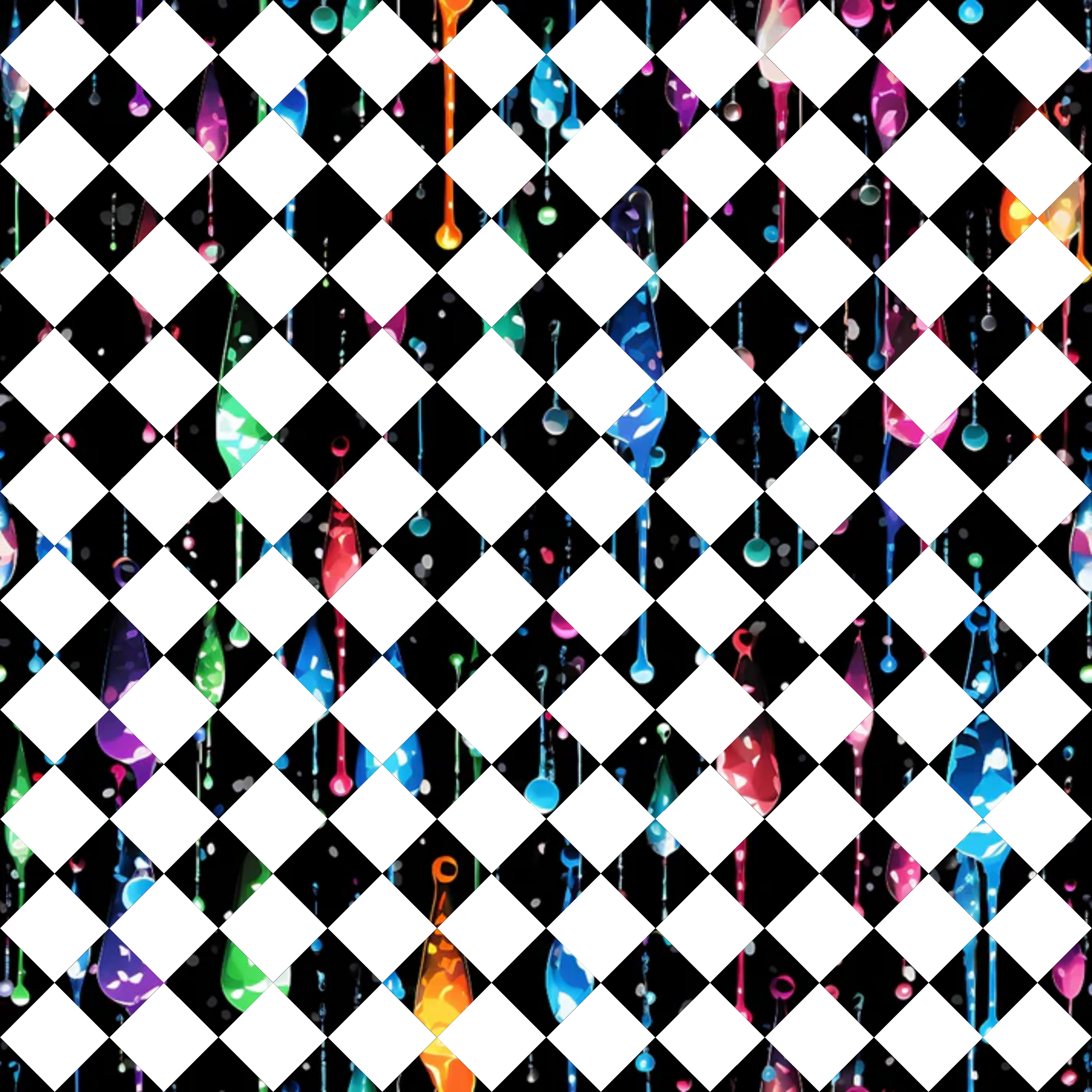 Dripping Rainbow Liquid Pattern 18 Minky Fabric