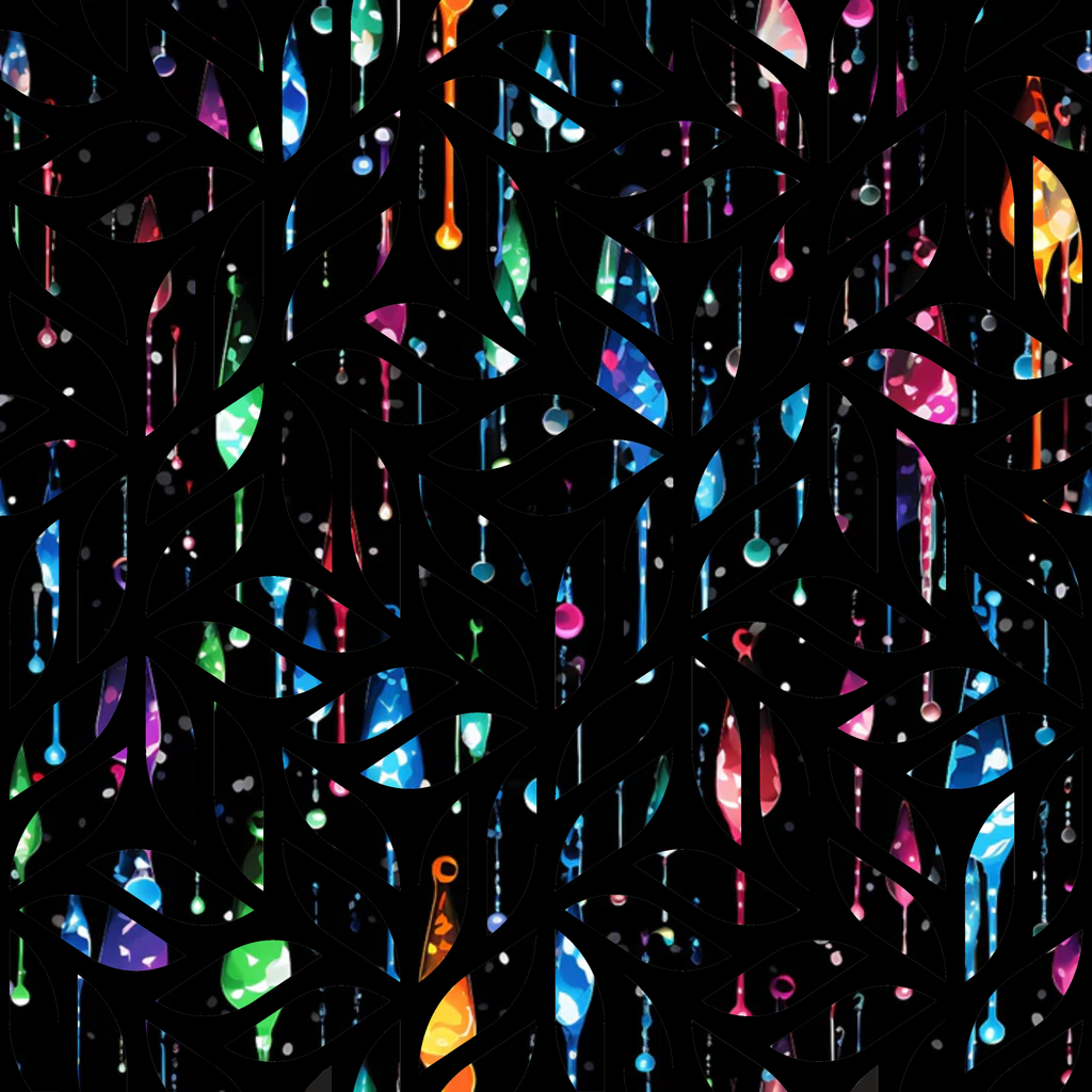 Dripping Rainbow Liquid Pattern 25 Minky Fabric
