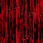 red, black, white, dripping pattern, liquid drops, splatter design, blood red, crimson, vertical drips, abstract pattern, gothic style, dramatic mood, horror theme, spooky atmosphere,, fabric panel, halloween decor, dark aesthetic, splashes, droplets