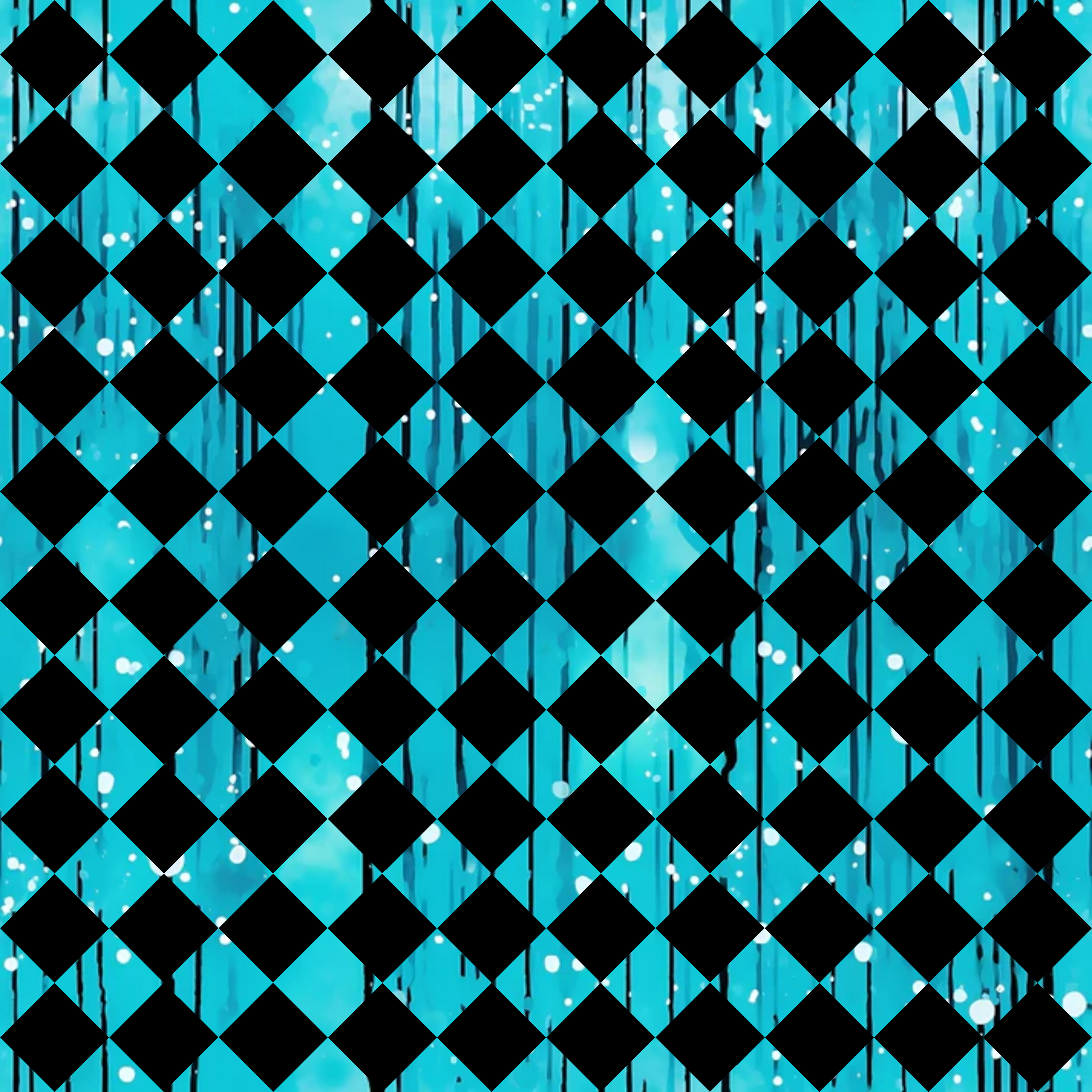 Dripping Turquoise Liquid Pattern 9 Minky Fabric