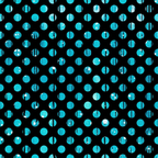 turquoise, aqua, teal, cyan, black background, polka dots, circular pattern, geometric design, liquid effect, dripping pattern, reflective dots, shimmery circles, modern abstract, contemporary style,, fabric panel, crafting material, vibrant blue, metallic shine, repetitive motif