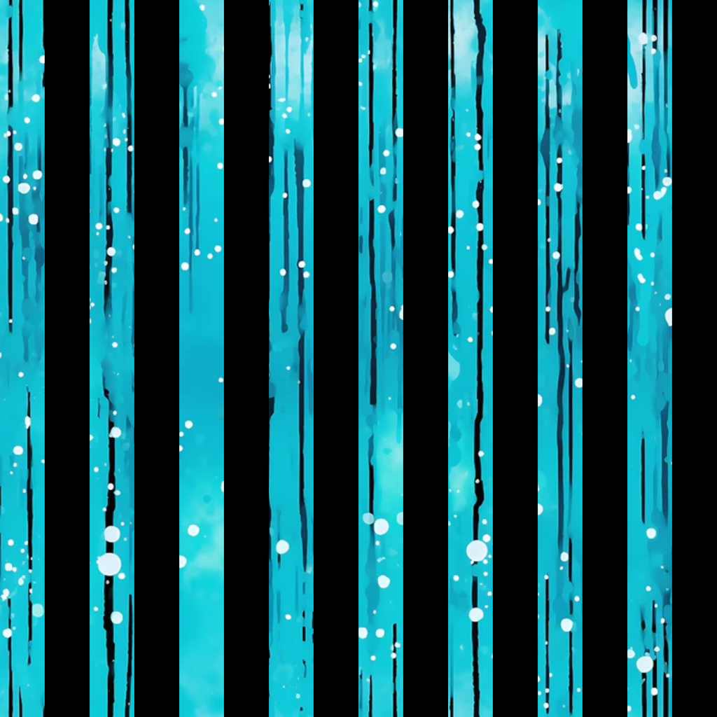 turquoise, aqua, cyan, black, dripping liquid, vertical stripes, paint drips, flowing streams, water drops, bubbles, splashes, modern abstract, contemporary design,, fabric panel, liquid motion, streaming pattern, wet paint effect, artistic drips, fluid design