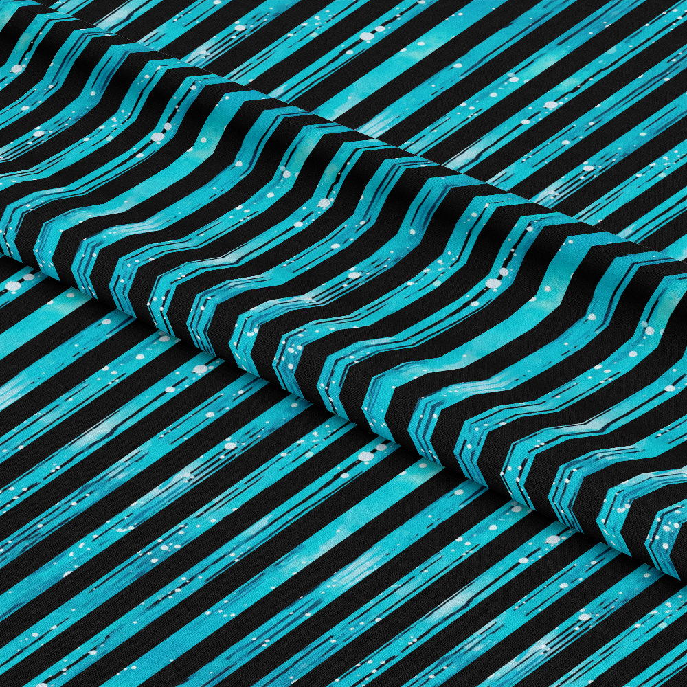 Dripping Turquoise Liquid Pattern 21 Quilting Cotton Fabric