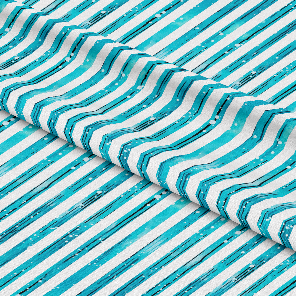 Dripping Turquoise Liquid Pattern 22 Quilting Cotton Fabric
