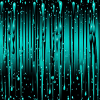 turquoise, teal, aqua, black, dripping liquid, flowing drops, water droplets, abstract pattern, modern design, contemporary style,, fabric panel, wet effect, glossy finish, vertical drips, liquid motion, artistic print, craft fabric, sewing material, geometric drops