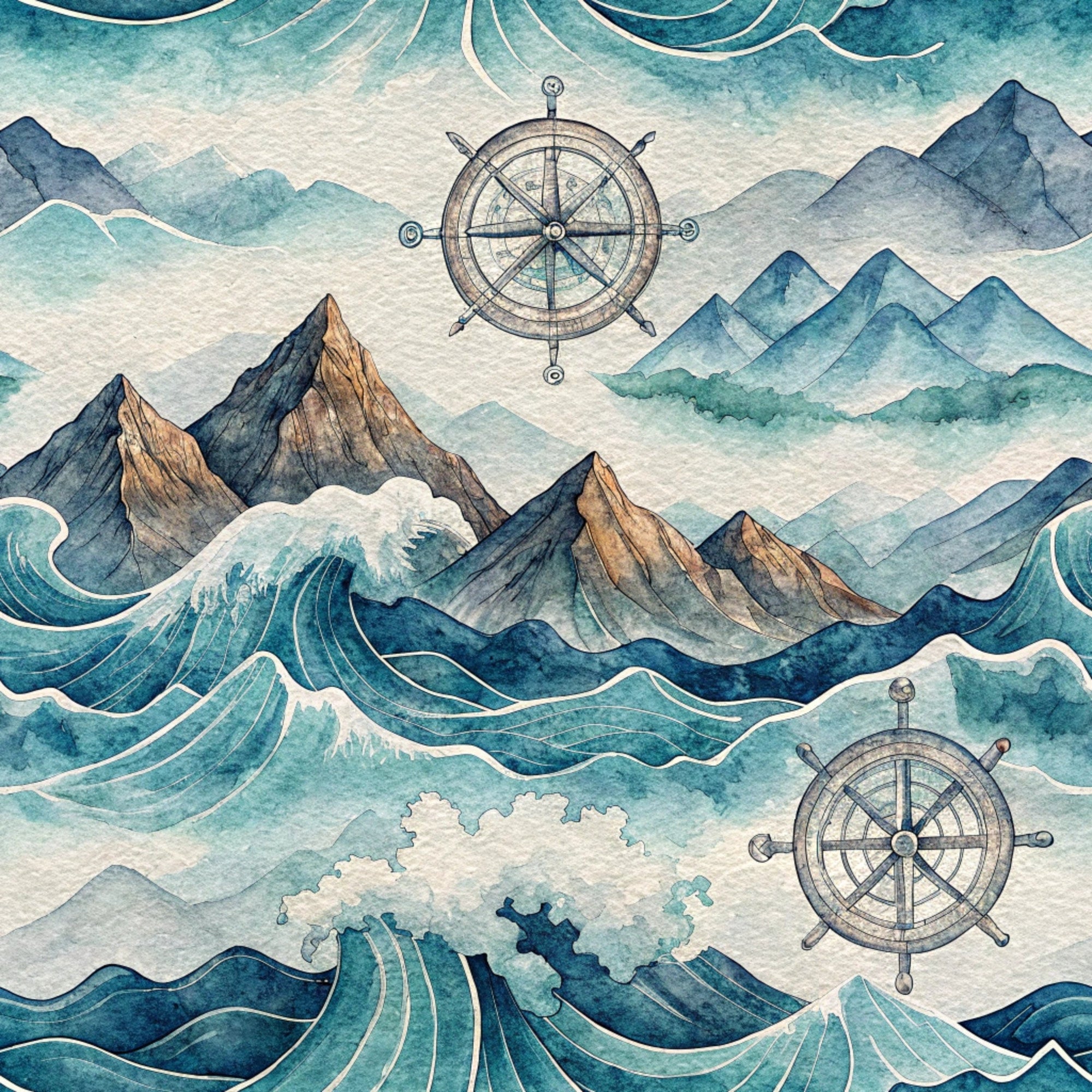 Watercolor Wanderings Pattern 22 Minky Fabric