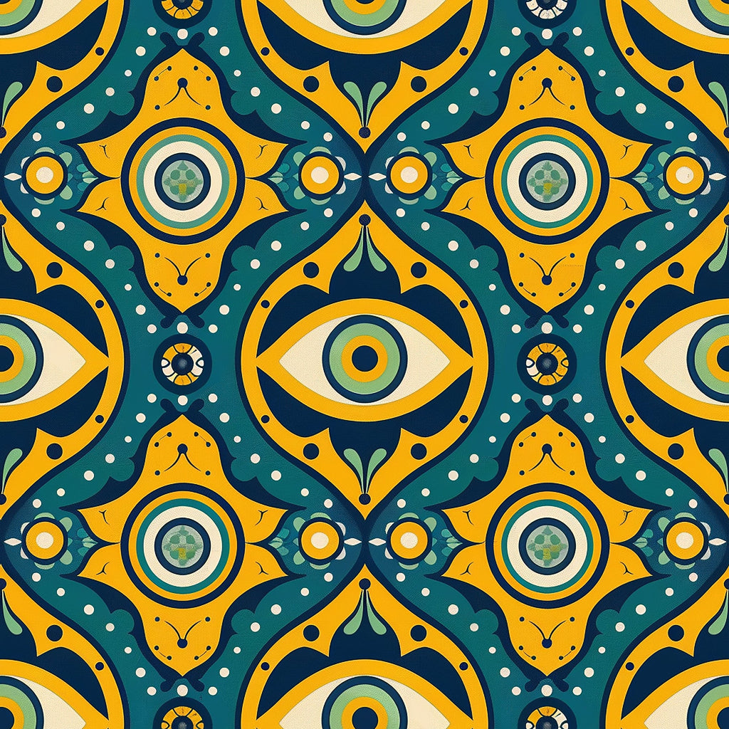Evil Eye Pattern 2 Minky Fabric