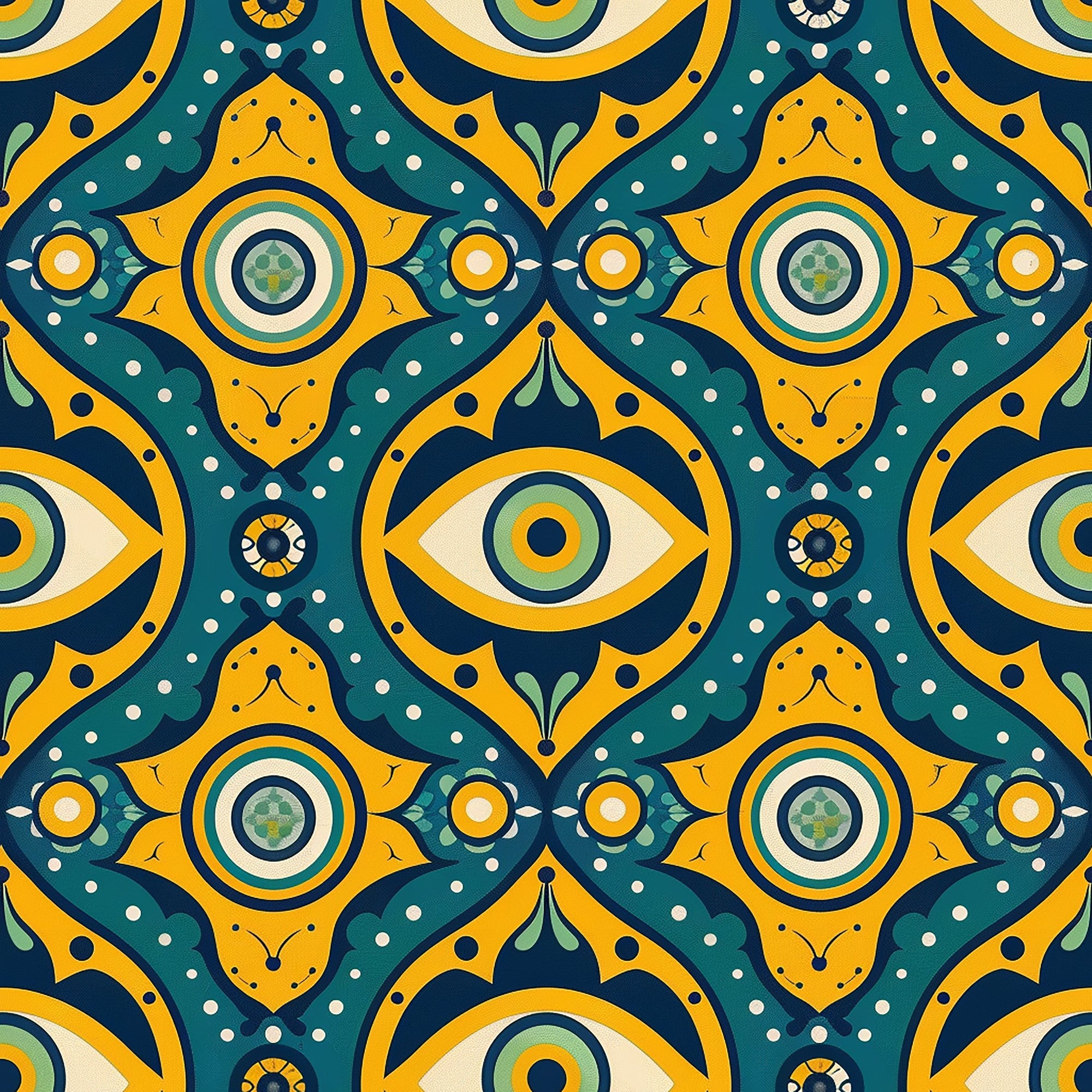 Evil Eye Pattern 2 Minky Fabric