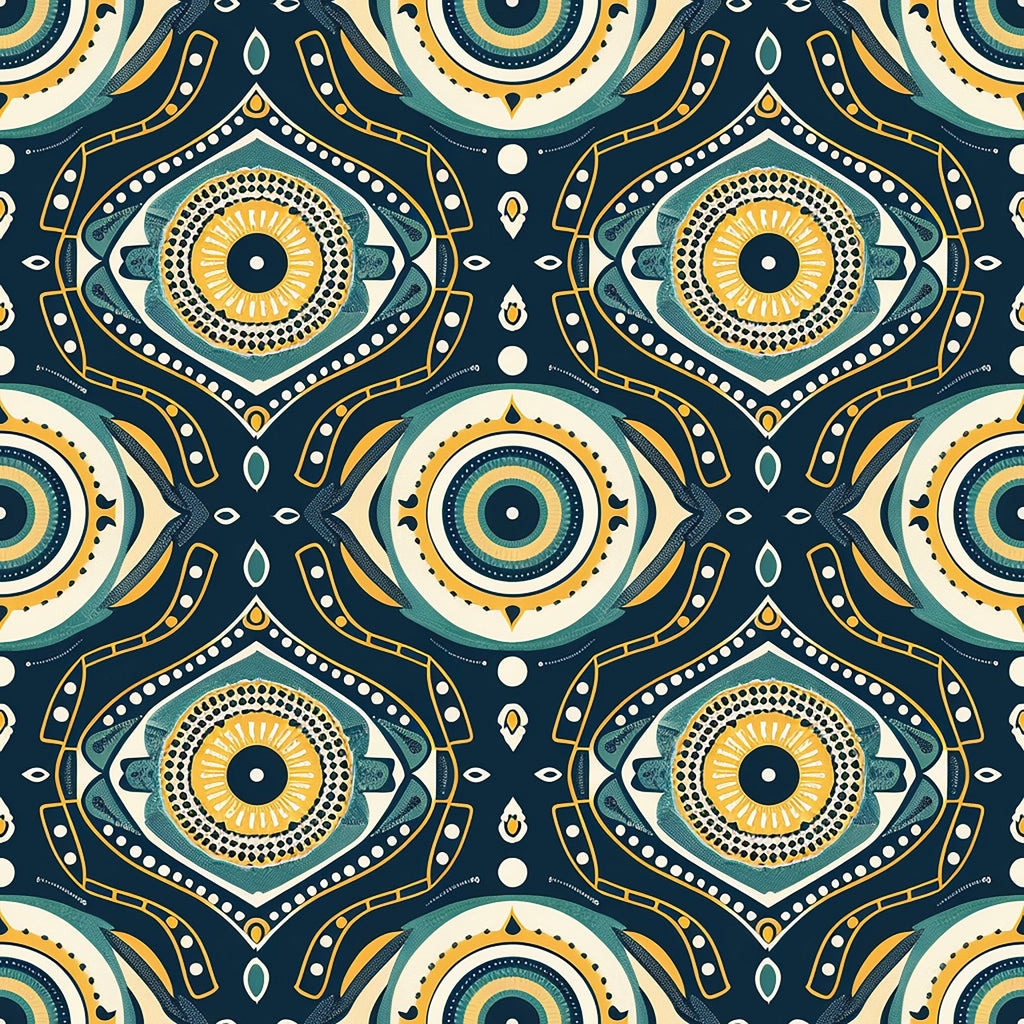 Evil Eye Pattern 3 Minky Fabric