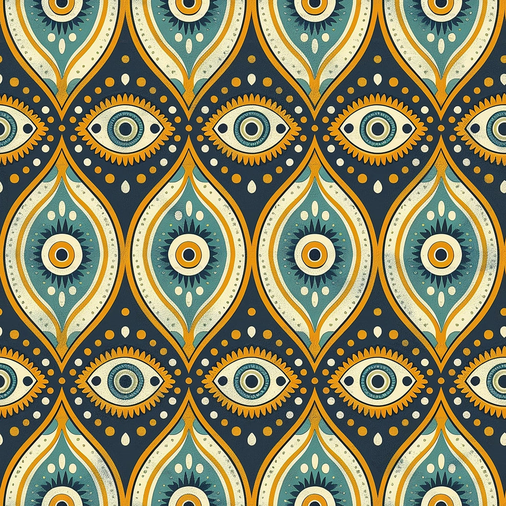 Evil Eye Pattern 4 Minky Fabric