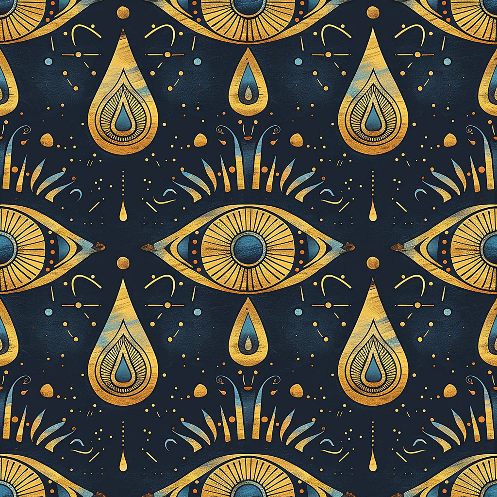 Evil Eye Pattern 5 Minky Fabric