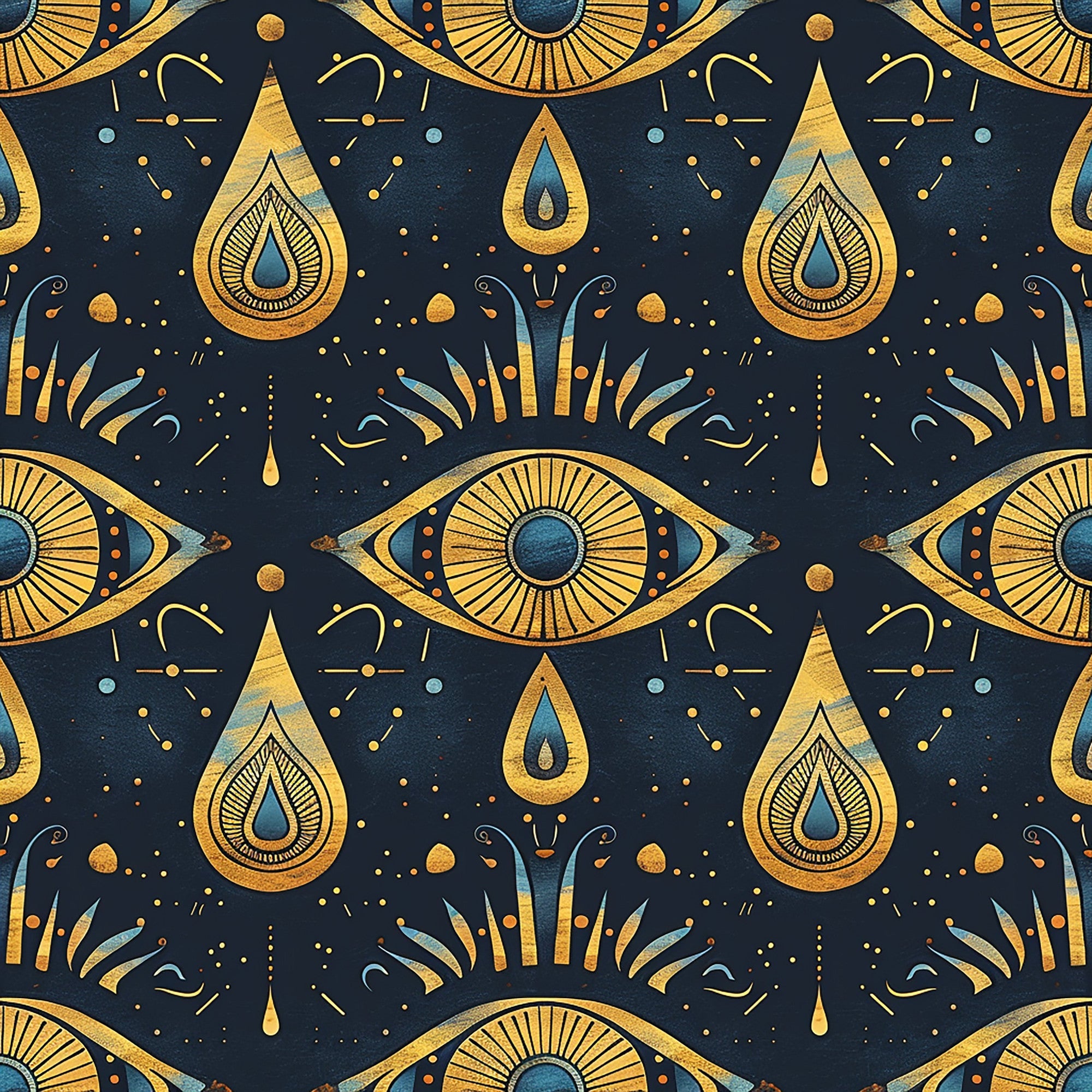 Evil Eye Pattern 5 Minky Fabric