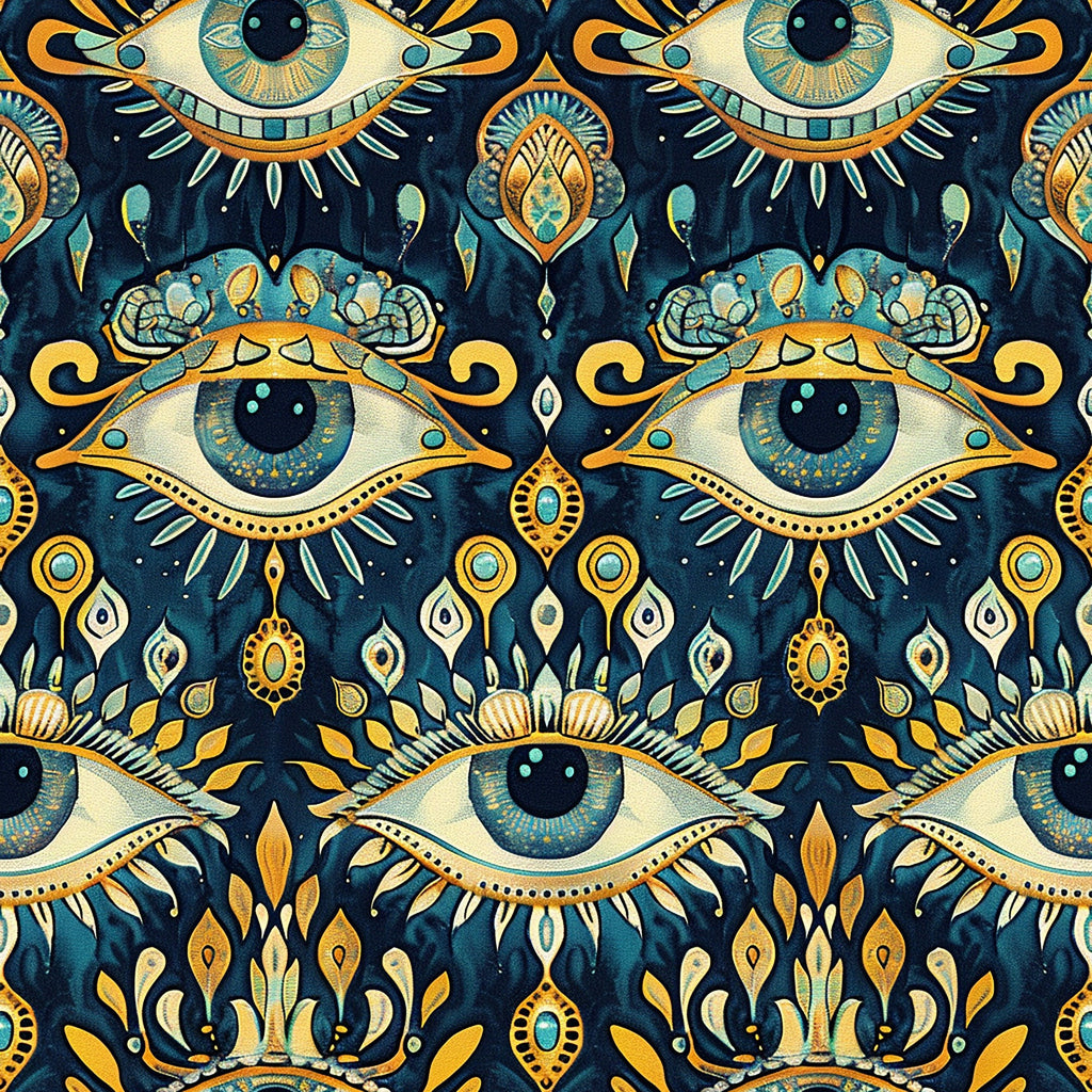 Evil Eye Pattern 6 Minky Fabric