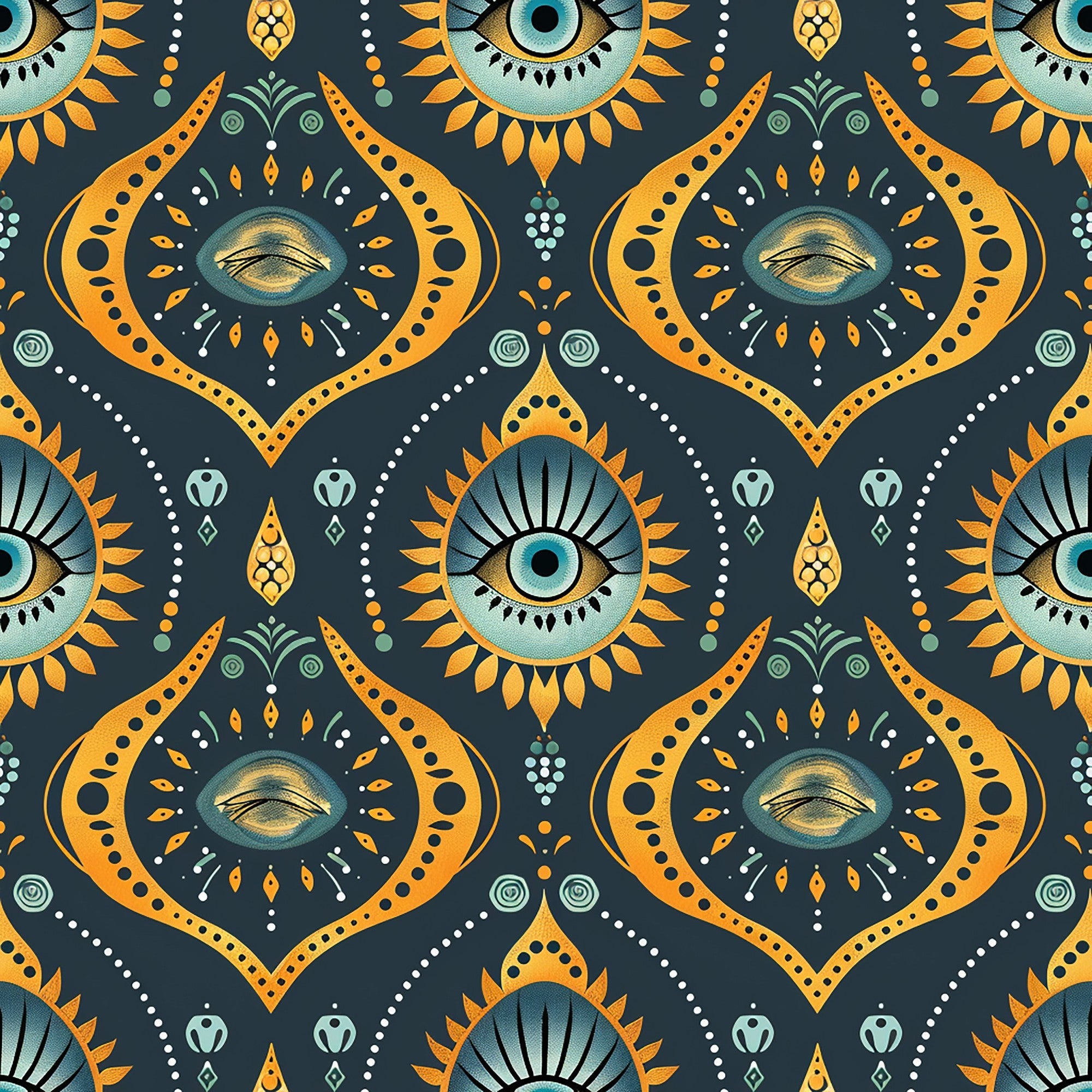 Evil Eye Pattern 7 Minky Fabric