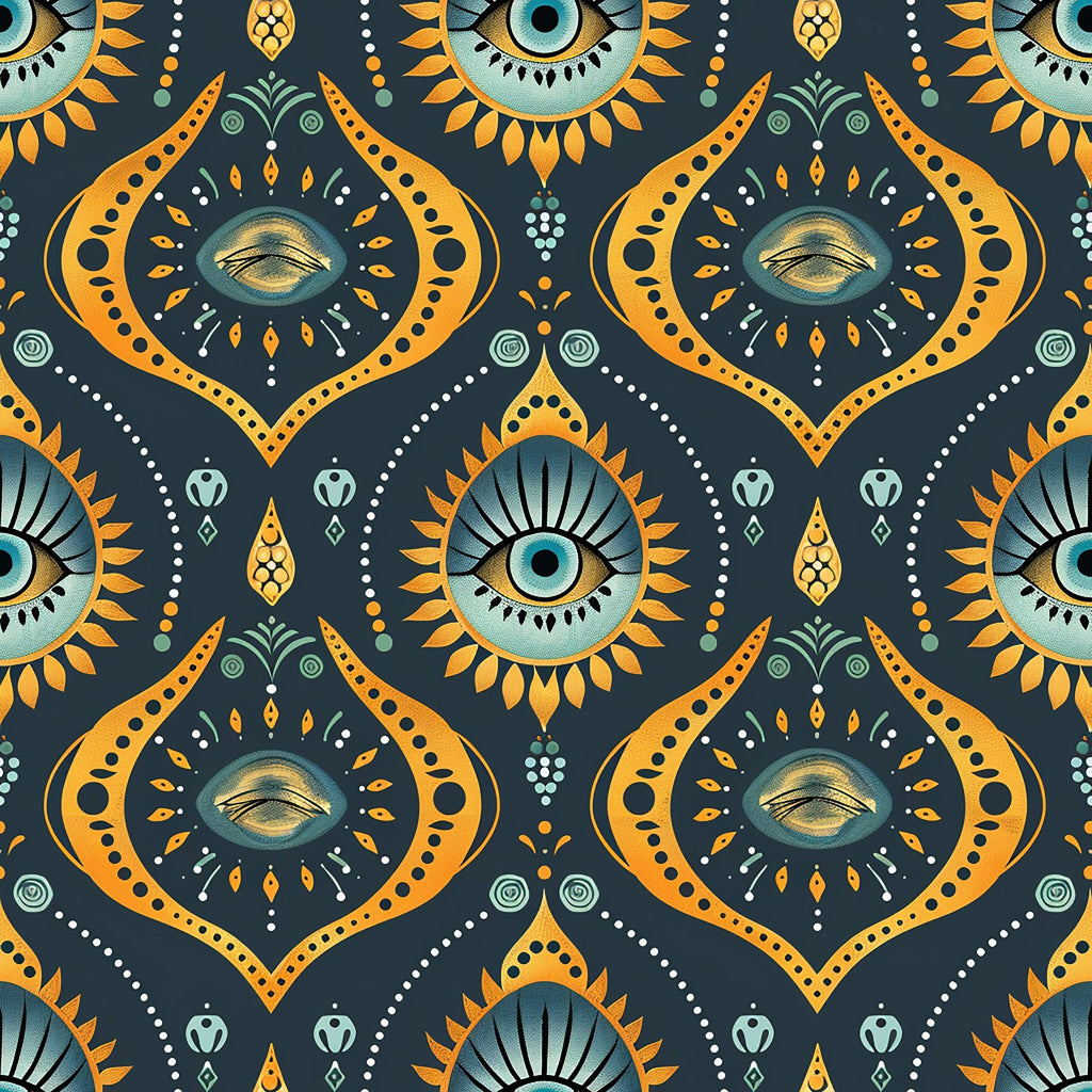 Evil Eye Pattern 7 Minky Fabric