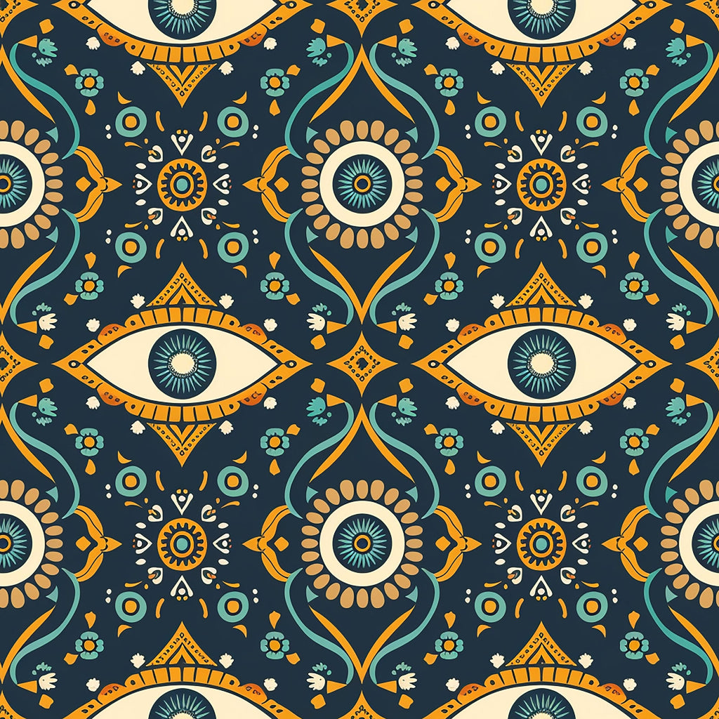 Evil Eye Pattern 8 Minky Fabric