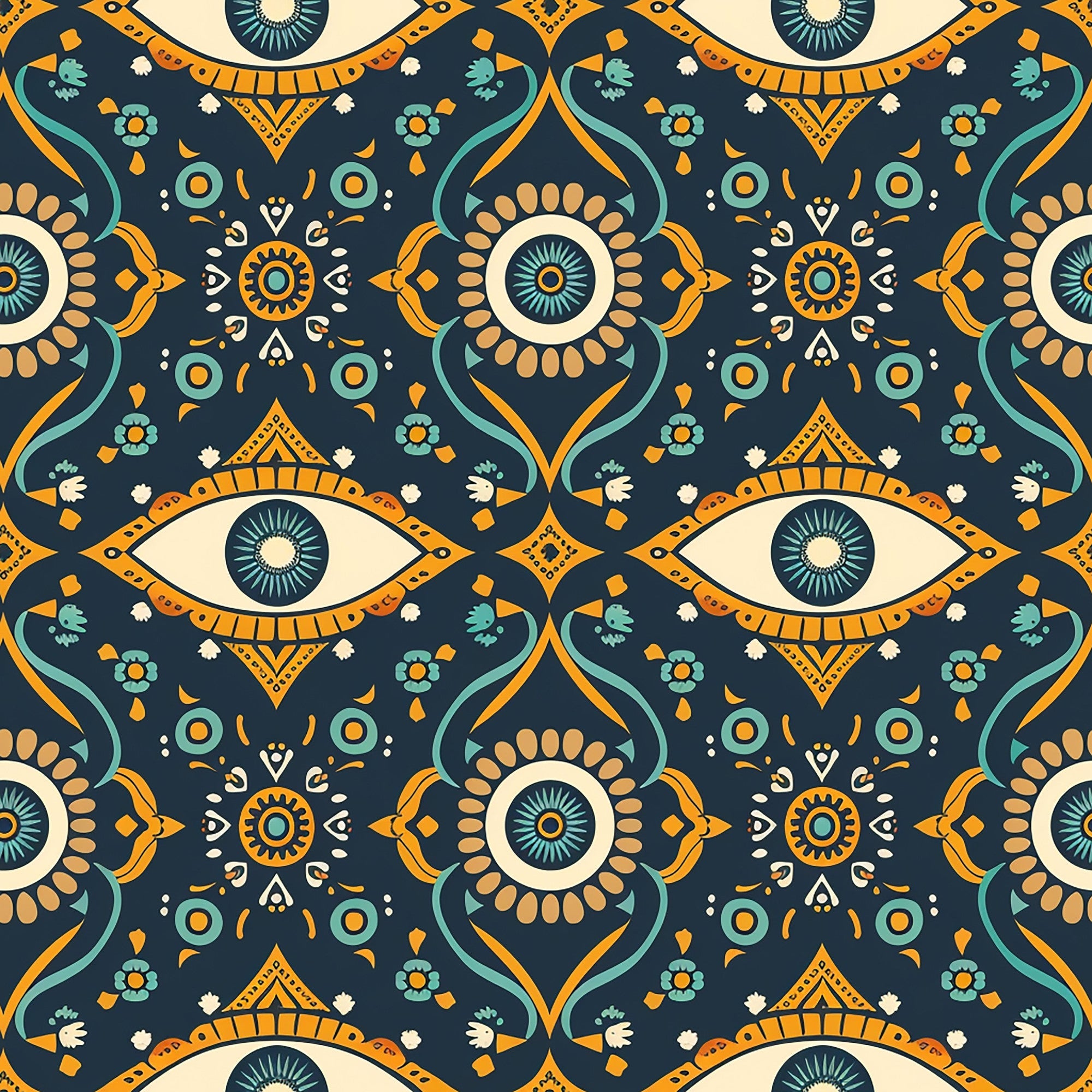 Evil Eye Pattern 8 Minky Fabric