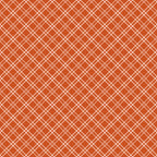 fall orange, burnt orange, coral pink, plaid pattern, diagonal stripes, crosshatch design, geometric pattern,, fabric panel, autumn colors, warm tones, seasonal fabric, crafting material, sewing fabric, repetitive pattern, intersecting lines, grid design, harvest colors