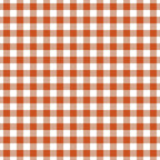 fall orange, white, plaid pattern, gingham, checkered design,, fabric panel, autumn colors, rustic, country style, geometric pattern, seasonal fabric, harvest theme, crosshatch lines, woven appearance, square grid, textile design, crafting material, burnt orange, cream white