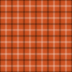 orange plaid, fall colors, autumn pattern, burnt orange, rust orange, dark brown lines, white stripes, geometric pattern, tartan design, crosshatch lines,, fabric panel, seasonal fabric, plaid weave, intersecting lines, warm colors, rustic pattern, country style, checkered design