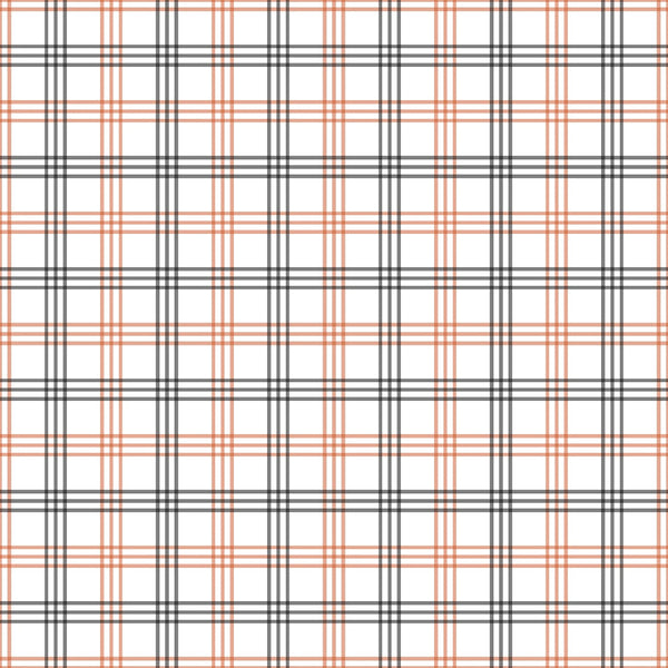 fall orange, plaid pattern, tartan, checkered design, autumn colors, coral pink, charcoal gray, white background, geometric lines, intersecting stripes,, fabric panel, seasonal fabric, warm tones, repeating pattern, woven appearance, craft fabric, sewing material, rectangular grid, crosshatch design