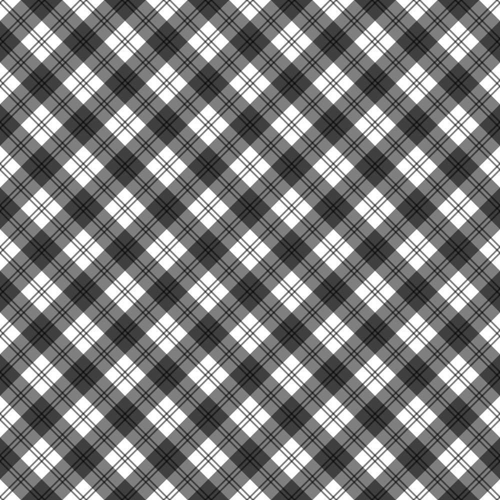 white, gray, black, plaid pattern, tartan, diagonal lines, crosshatch design, geometric, checkered, monochrome,, fabric panel, fall, autumn, neutral tones, woven appearance, rectangular blocks, intersecting lines, textile design