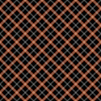 fall orange, black background, white lines, plaid pattern, diagonal stripes, crosshatch design, geometric pattern, autumn colors,, fabric panel, seasonal fabric, orange plaid, tartan style, intersecting lines, fall themed, harvest colors, craft fabric, sewing material