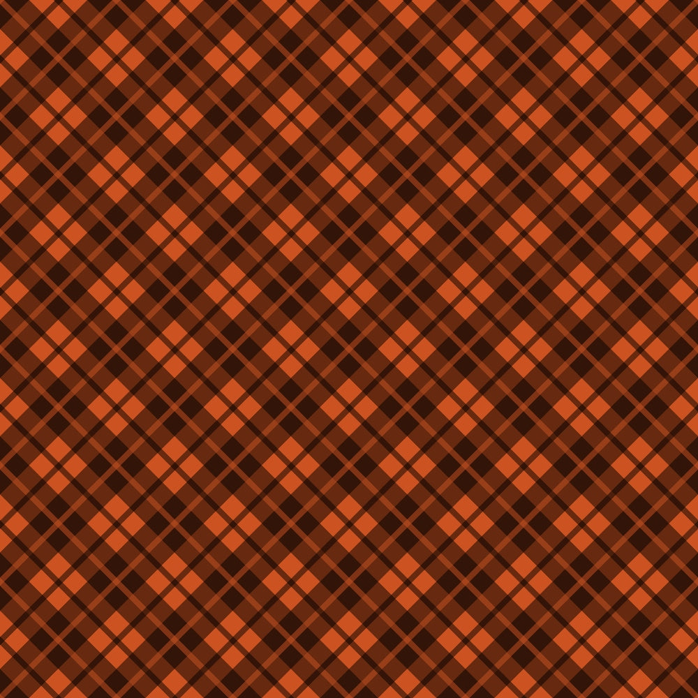 orange, brown, rust, plaid pattern, diagonal plaid, checkered, geometric design, autumn colors, fall themed,, fabric panel, rustic, warm tones, seasonal fabric, crafting material, sewing fabric, burnt orange, chocolate brown