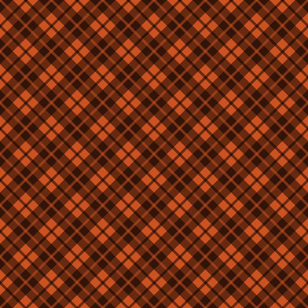 orange, brown, rust, plaid pattern, diagonal plaid, checkered, geometric design, autumn colors, fall themed,, fabric panel, rustic, warm tones, seasonal fabric, crafting material, sewing fabric, burnt orange, chocolate brown
