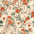Persimmon Pagoda Pattern 1 Minky Fabric