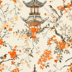 Persimmon Pagoda Pattern 11 Minky Fabric
