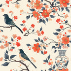 Persimmon Pagoda Pattern 6 Minky Fabric