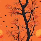 Fall Sunset Forest Pattern 10 Minky Fabric