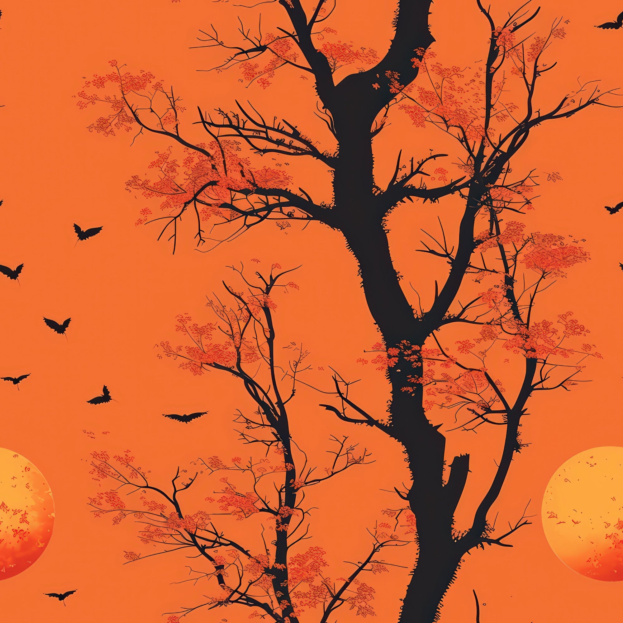 Fall Sunset Forest Pattern 10 Minky Fabric