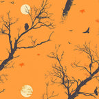 Fall Sunset Forest Pattern 11 Minky Fabric