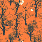Fall Sunset Forest Pattern 3 Minky Fabric