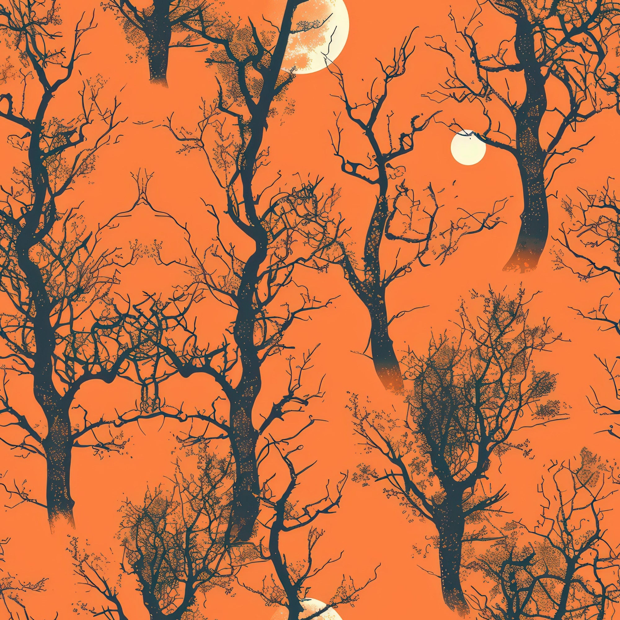 Fall Sunset Forest Pattern 3 Minky Fabric