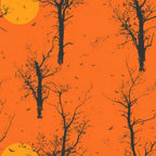 Fall Sunset Forest Pattern 5 Minky Fabric
