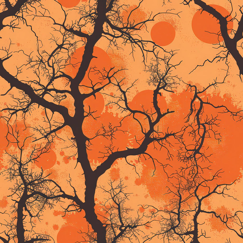 Fall Sunset Forest Pattern 8 Minky Fabric