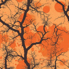 Fall Sunset Forest Pattern 8 Minky Fabric