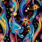 Midnight Fiesta Pattern 18 Minky Fabric