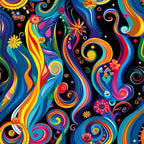 Midnight Fiesta Pattern 19 Minky Fabric