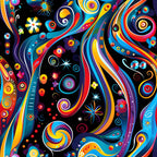 Midnight Fiesta Pattern 2 Minky Fabric