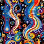 Midnight Fiesta Pattern 24 Minky Fabric
