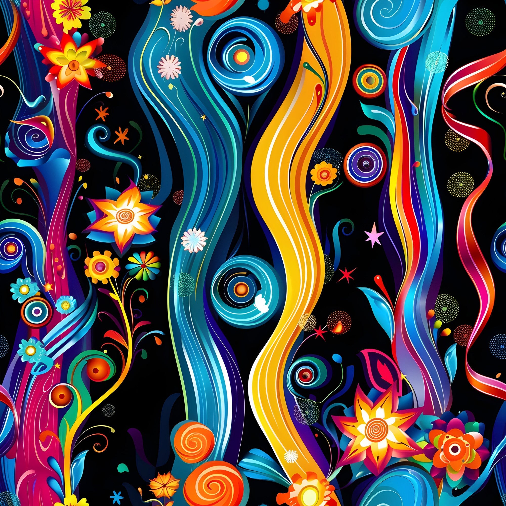 Midnight Fiesta Pattern 6 Minky Fabric