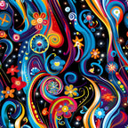 Midnight Fiesta Pattern 7 Minky Fabric