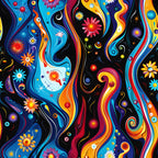 Midnight Fiesta Pattern 8 Minky Fabric